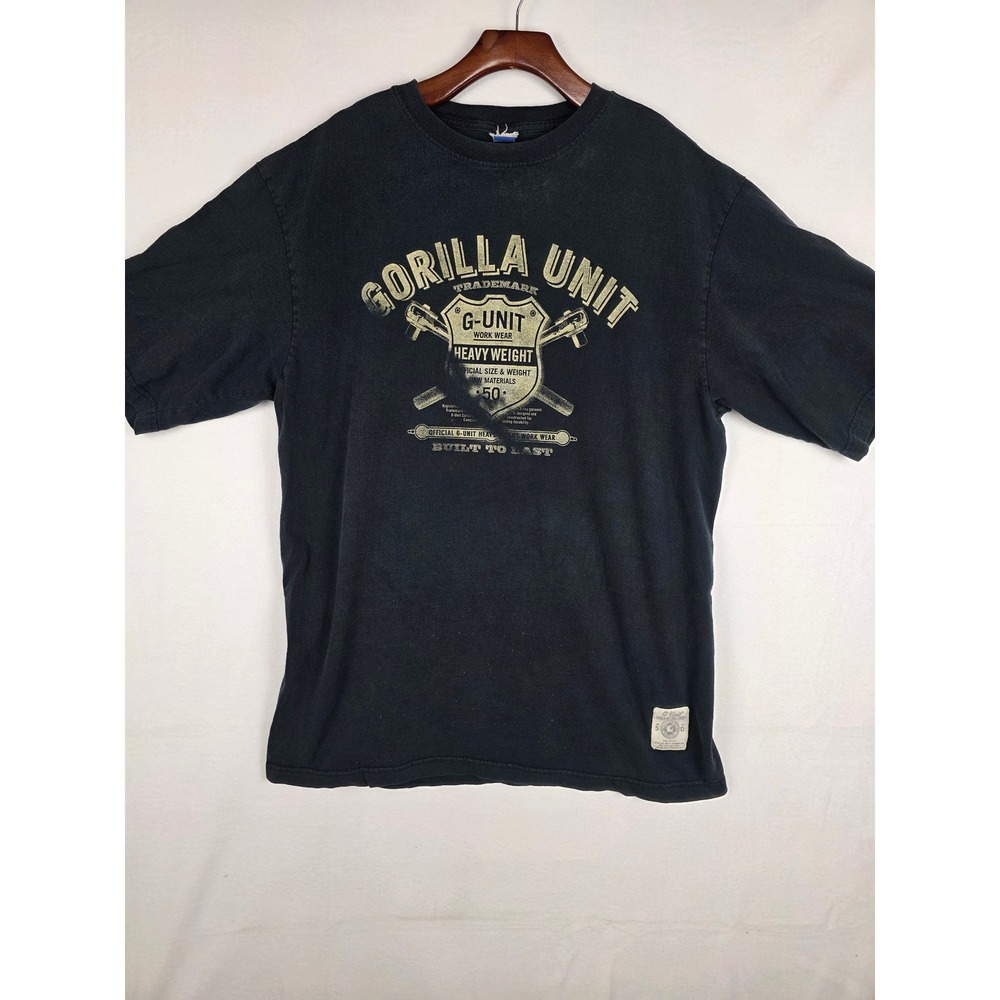 G-Unit Gorilla Unit Mens Graphic T-Shirt Heavyweight Black Short Sleeve 0164